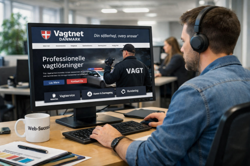 Web-succes laver en hjemmeside til vagtnet danmark som er lavet med Ai teknologien